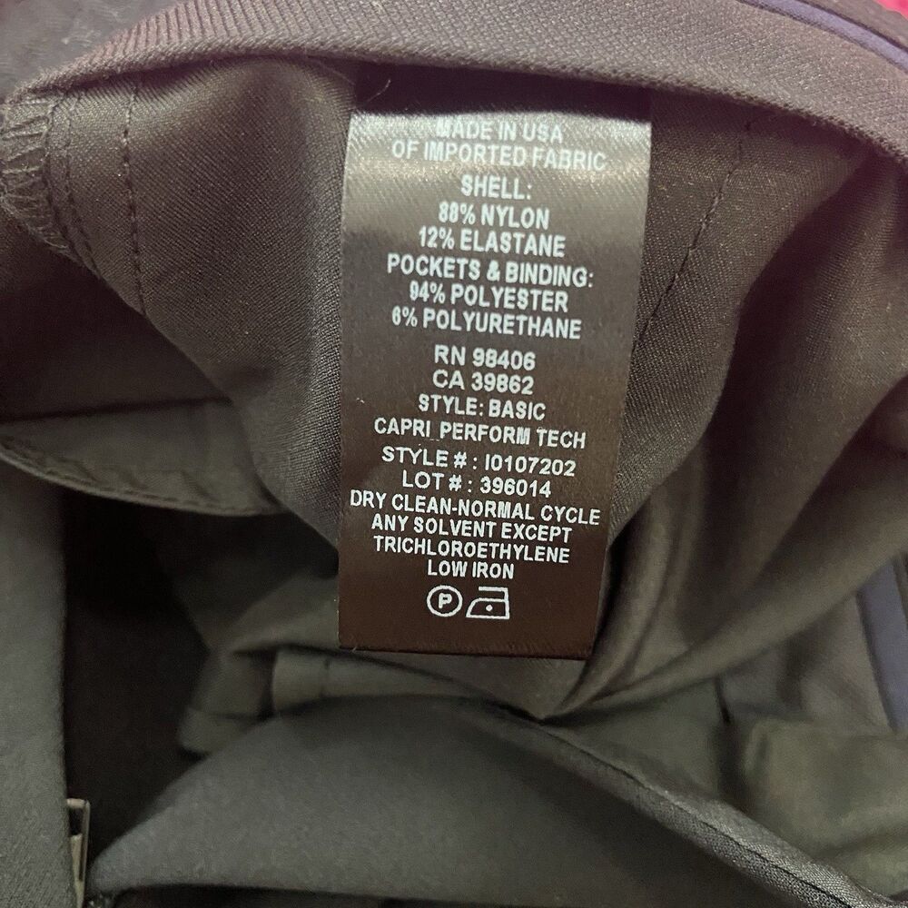 Theory Basic Performance Tech Capri Pants Black S… - image 8